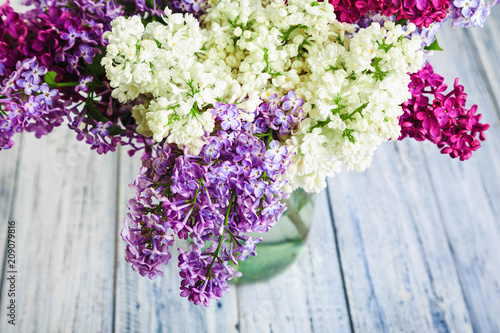 Lilac flowers background