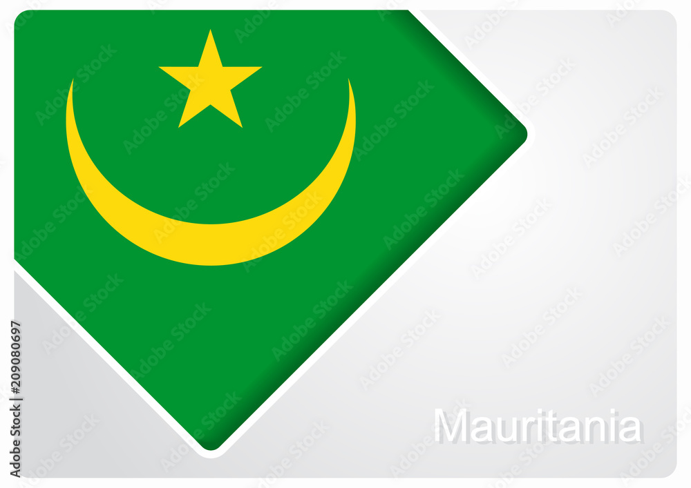 Mauritanian flag design background. Vector illustration. Mauritanian flag design background. Vector illustration.