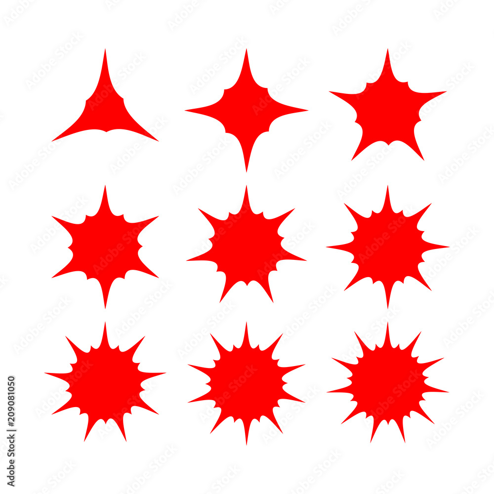 abstract stars shape with variety pointed. star symbol. vector template ready for use abstract stars shape with variety pointed. star symbol. vector template ready for use