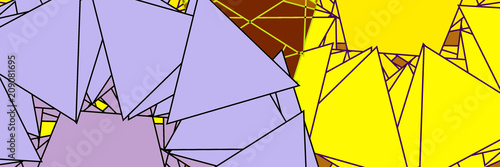 фон с сиреневыми и желтыми треугольниками photo