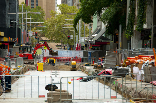 Canvas Print Street Construction