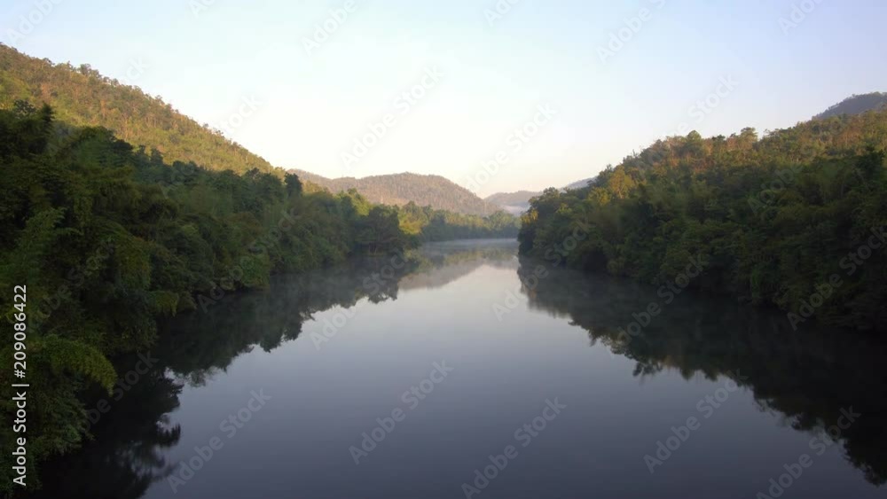 River flows through tropical rain forest River flows through tropical rain forest