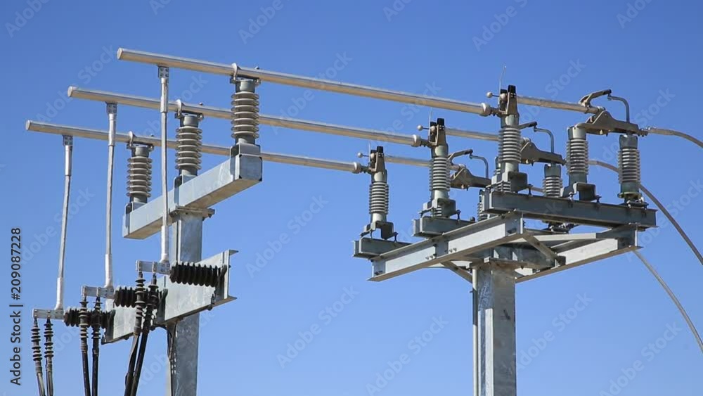 Power Grid post at the energy plant producing electricity for thousands of homes. Power Grid post at the energy plant producing electricity for thousands of homes.