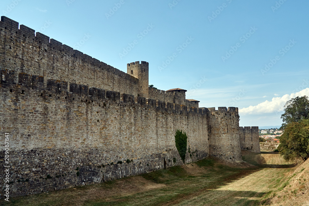 Carcassonne - impressive town-fortress in France