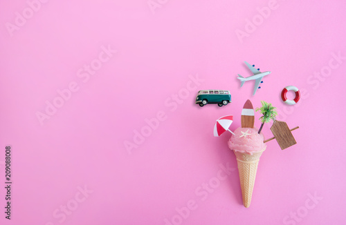 Summer icecream cone background