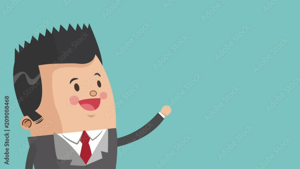 Businessman with bulb light taking off High Definition animation colorful scenes Businessman with bulb light taking off High Definition animation colorful scenes
