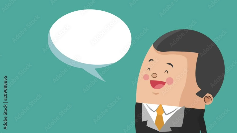 Businessmen talking with blank speech bubbles High Definition animation colorful scenes Businessmen talking with blank speech bubbles High Definition animation colorful scenes