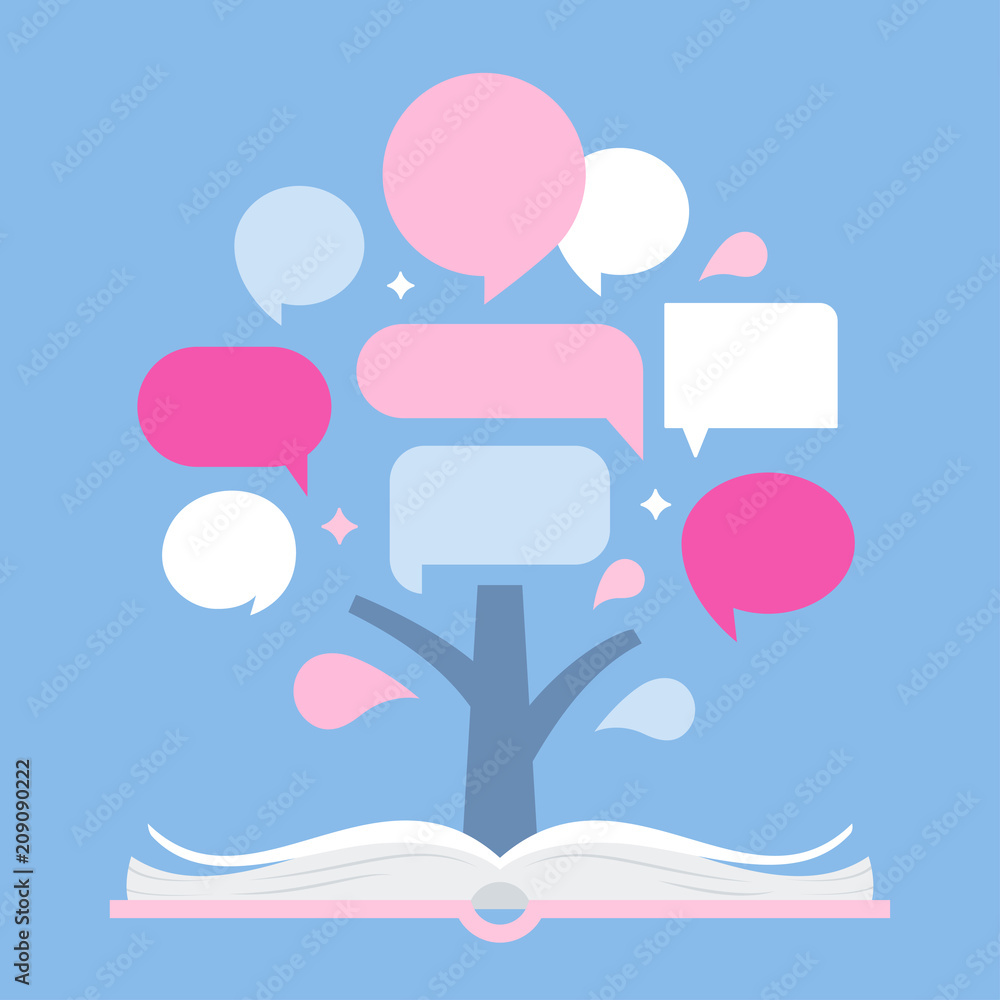 Φωτογραφία Infographic Tree and Open Book