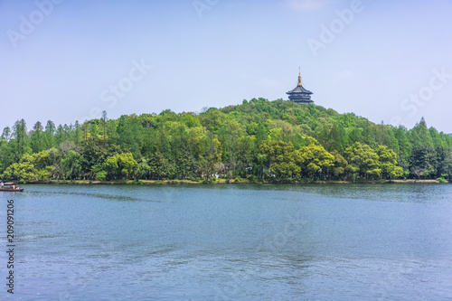 landscape of hangzhou west lake in china