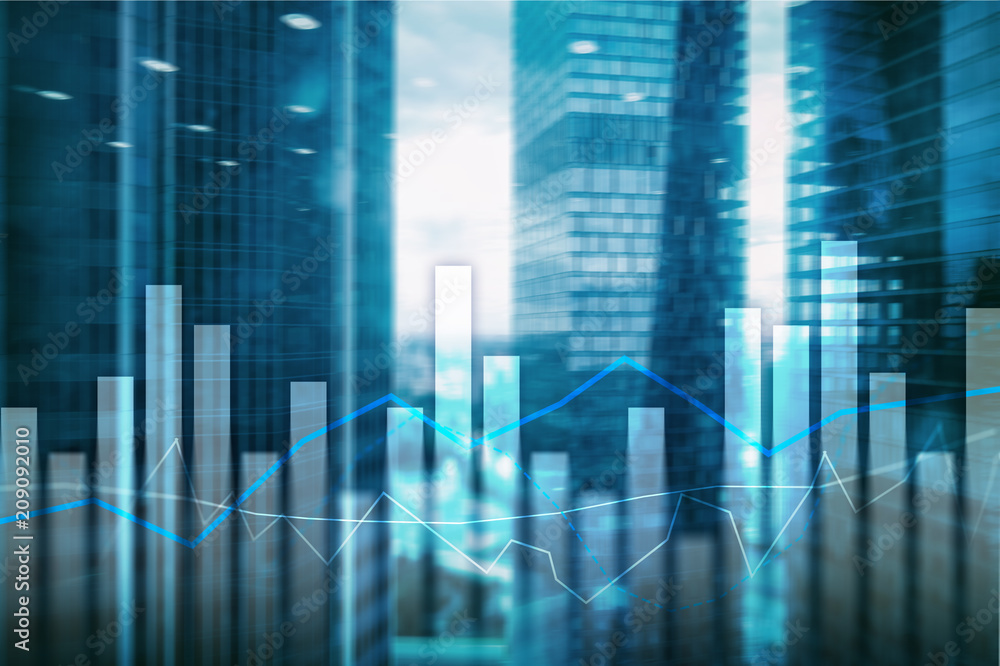 Financial growth, Business and finance concept. skyscraper background Financial growth, Business and finance concept. skyscraper background