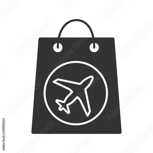 Duty free purchase glyph icon