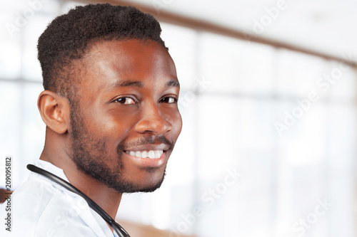 African-American black doctor man