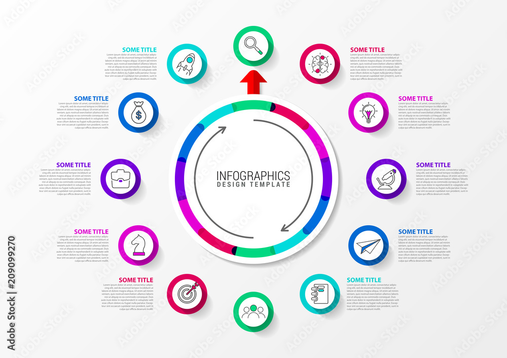 Infographic design template. Creative concept with 12 steps Infographic design template. Creative concept with 12 steps