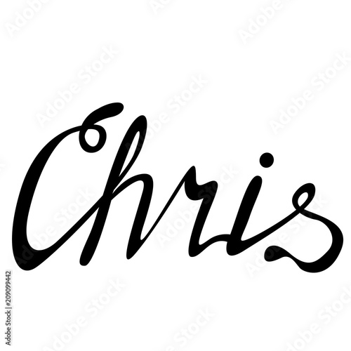 Chris name lettering