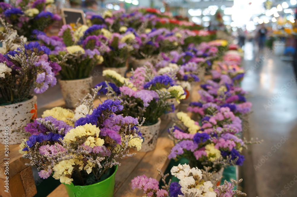 Flowers in the flower market