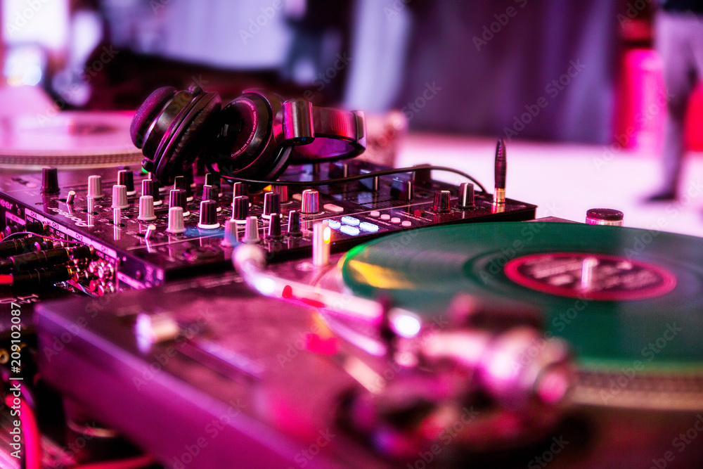 DJ equipment at the party Stock-Foto | Adobe Stock