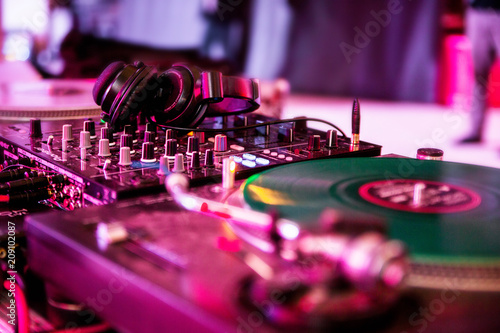 DJ equipment at the party
