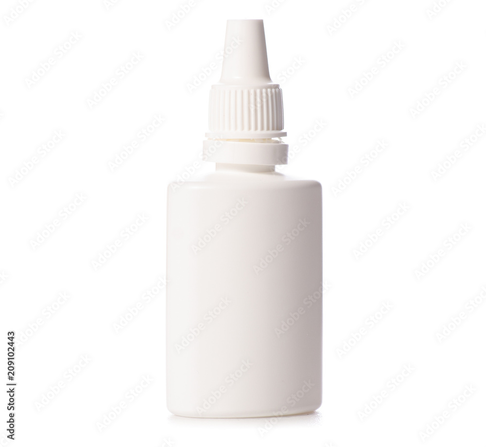 Nasal spray for nose on white background isolation Nasal spray for nose on white background isolation