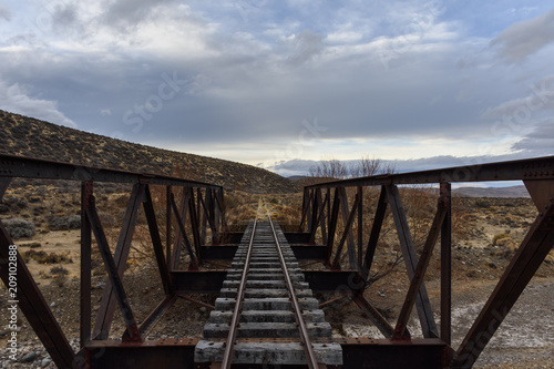 Old Patagonian Express railway in Chubut.