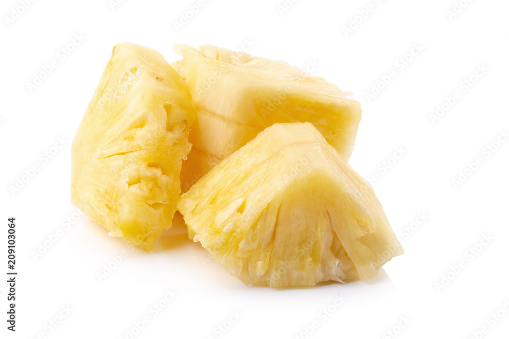 Pineapple Sliced isolated on a white background Pineapple Sliced isolated on a white background
