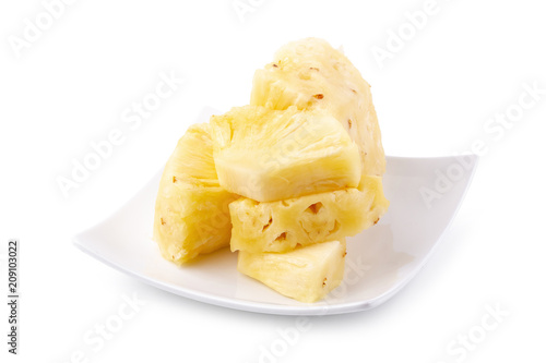 Pineapple Sliced isolated on a white background