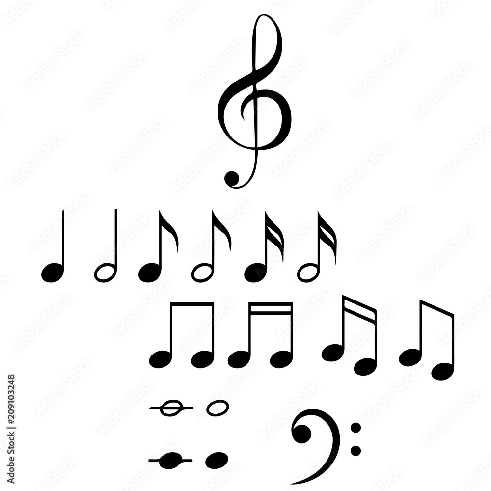 Fototapeta musical note. vector illustration