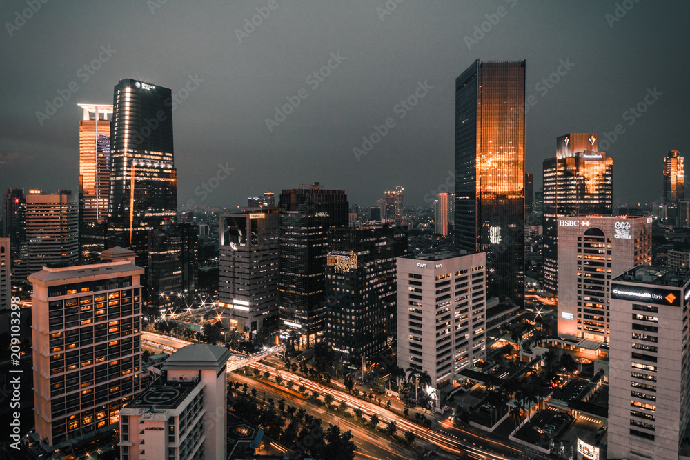 Naklejka premium Busy Network