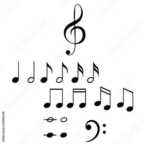 musical note. vector illustration