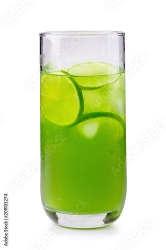 Lemon juice splashing isolated on a white background