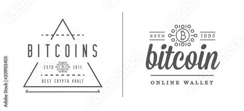 Set of Vector Cyber Security Identity Badges and Signs Can be used as Logotype