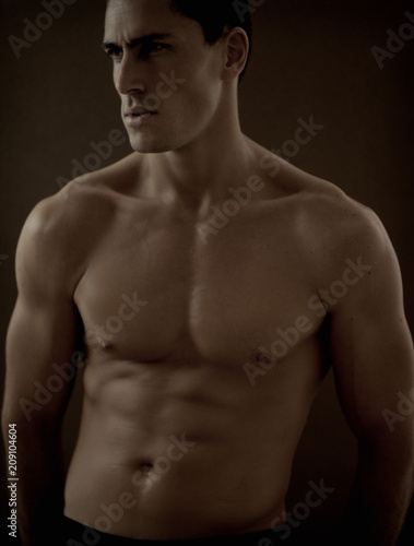 Model Strong Stylish Male Portrait