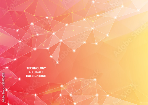 Abstract geometric background with lines and dots. Template on the topic of m...