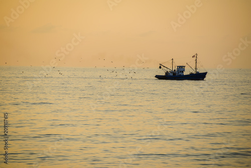 Fishing ship in the Black Sea © vahanabrahamyan