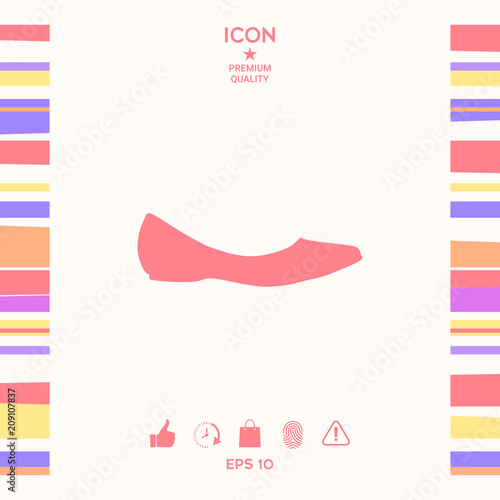 Ballerina flats - women shoe, the silhouette