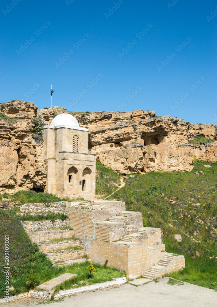 Diri Baba Mausoleum located in Maraza city of Gobustan District, Azerbaijan