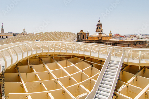 Metropol Parasol, Seville, Spain.Summer travel in Spain