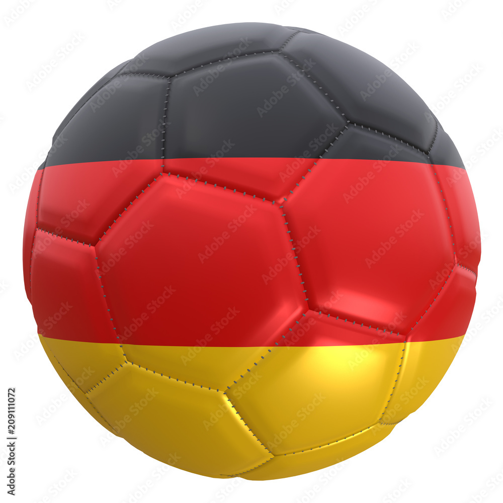 Fototapeta premium Germany flag on a football ball