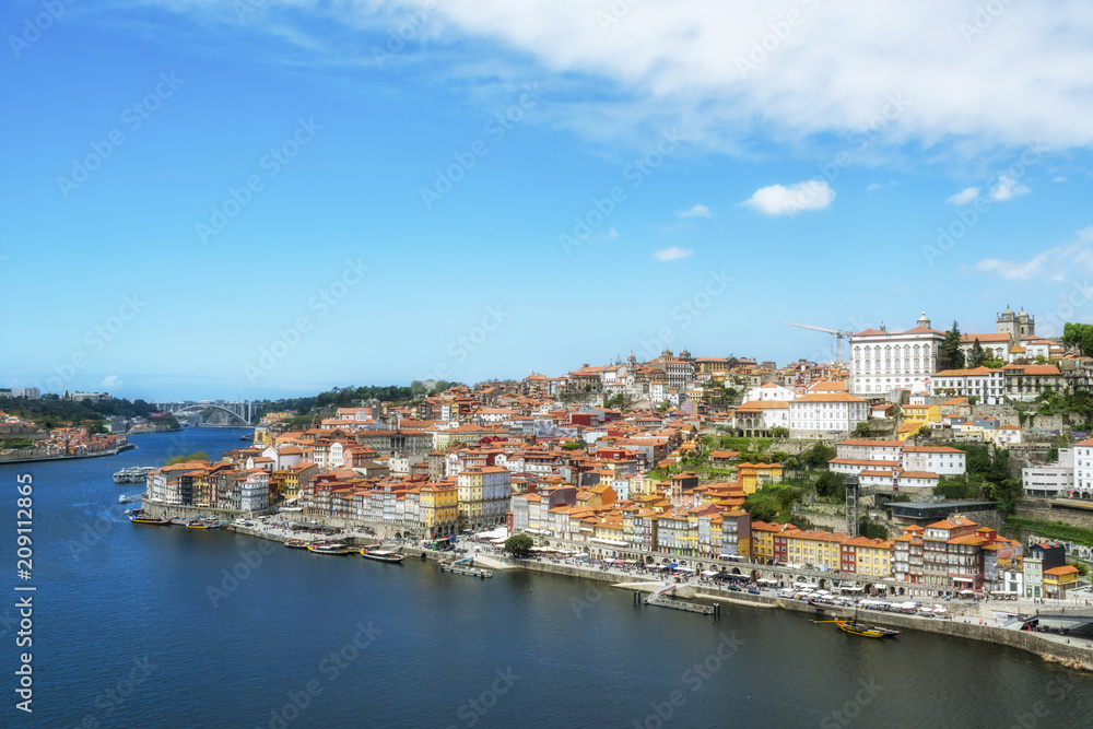 Embankment of Douro River. Porto. Portugal.