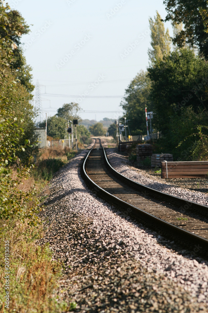 Fototapeta premium Train tracks, Suffolk