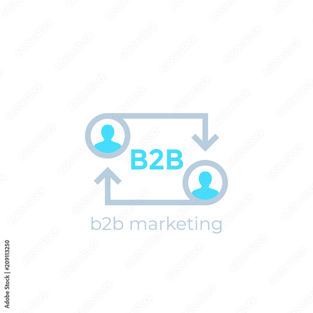 b2b marketing icon, business concept b2b marketing icon, business concept