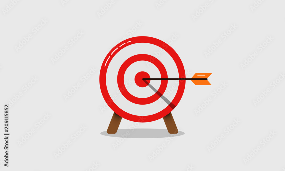 Target Board with Arrow Vector Illustration Target Board with Arrow Vector Illustration