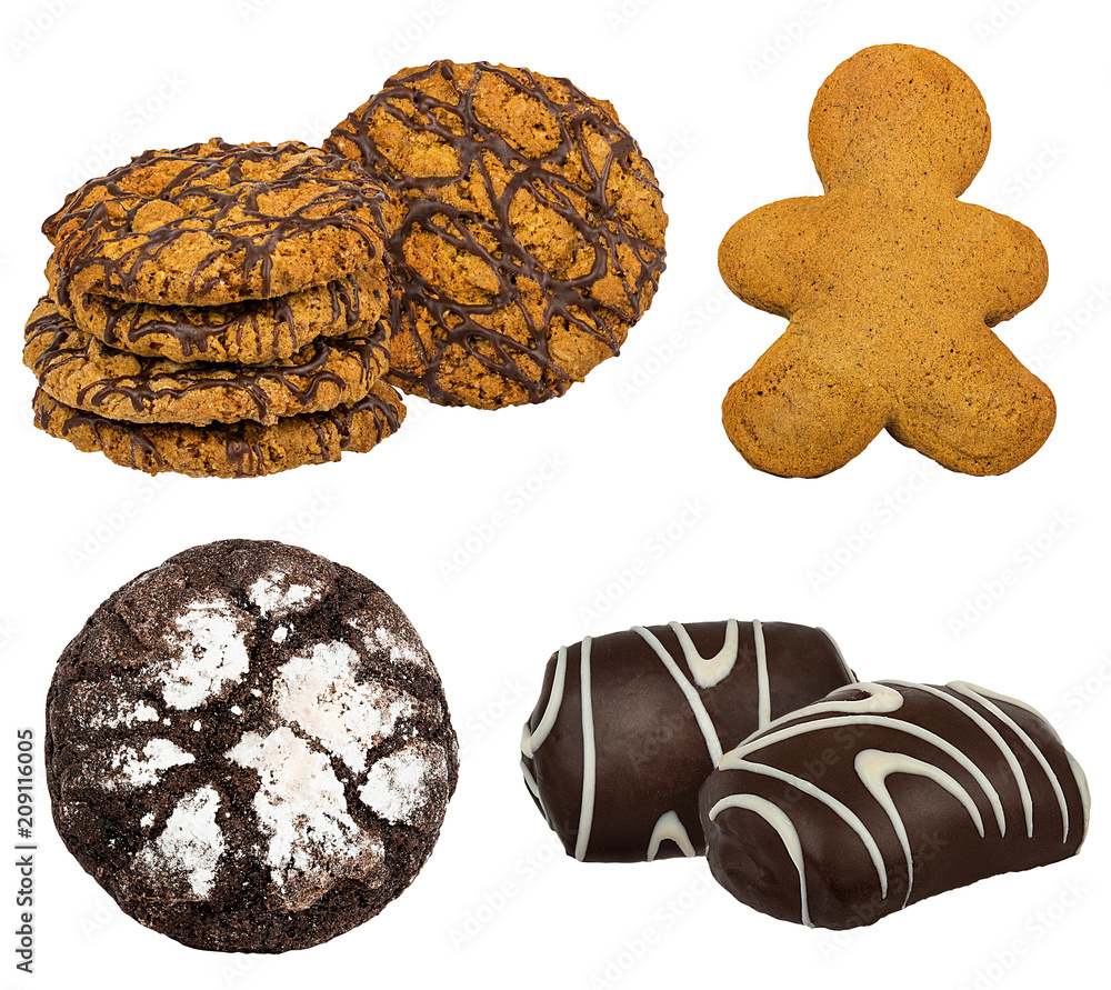 Cookies isolated on white background with clipping path Cookies isolated on white background with clipping path