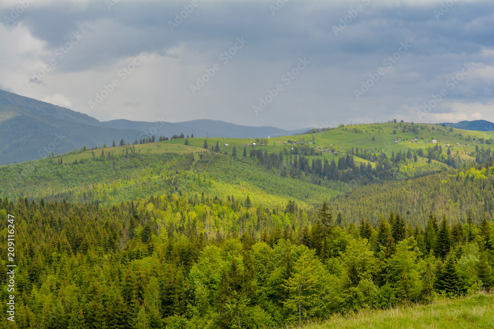 Mountain landscape, Carpathians, Ukraine.