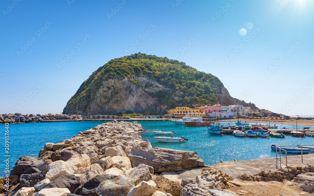 Small town Sant'Angelo on Ischia island, Italy