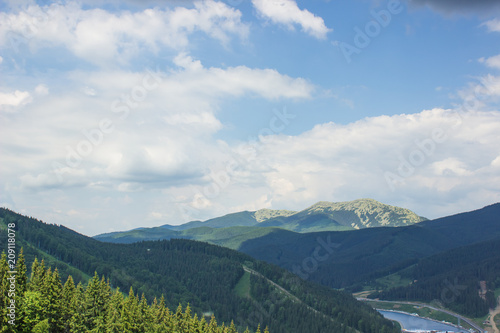 nature forest mountain landscape from top 