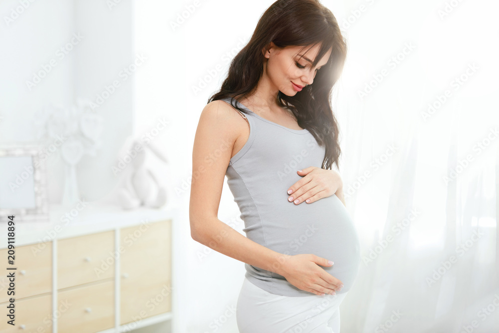 Pregnancy. Beautiful Smiling Pregnant Woman Pregnancy. Beautiful Smiling Pregnant Woman