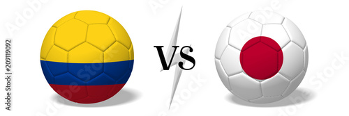 Soccer championship - Colombia vs Japan