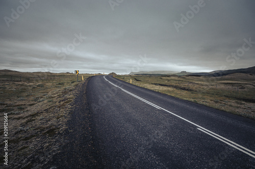 Icelandic typical road.