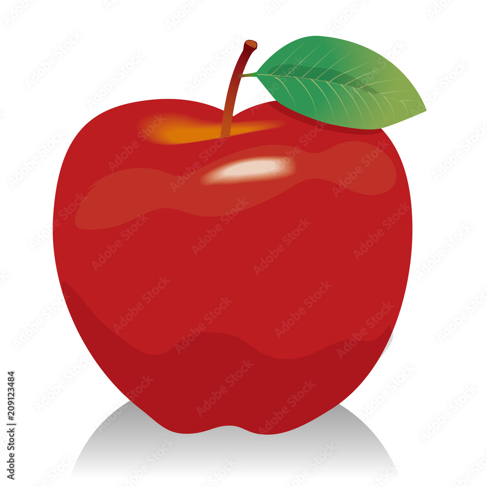 リンゴのイラスト 果物のイラスト Apple ベクターデータ Stock ベクター Adobe Stock