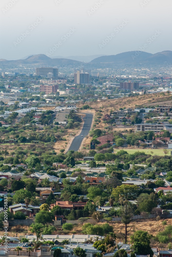 Windhoek City, view from South, Namibia